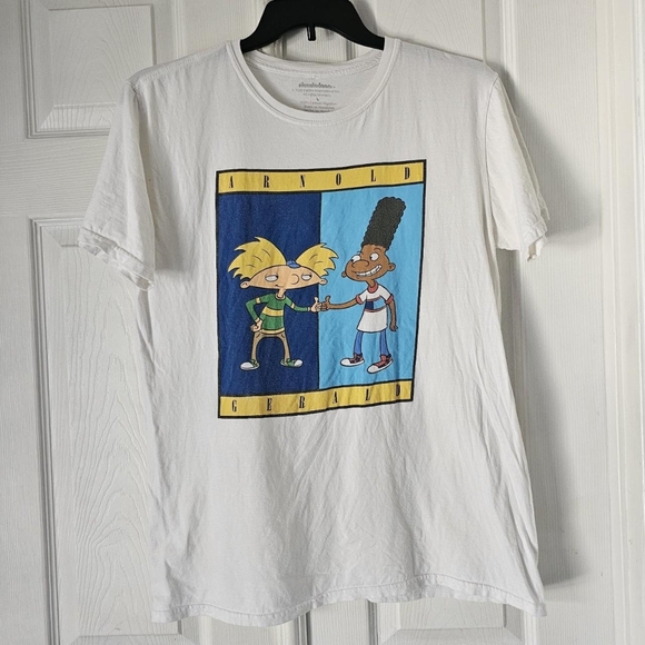 Retro Nickelodeon Arnold Gerald hey Arnold 100% cotton tshirtSize large - Picture 1 of 3